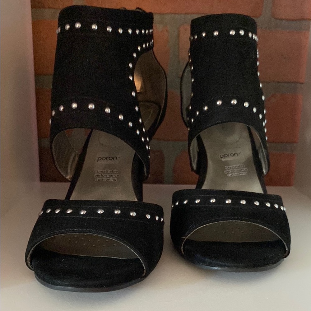 Worthington Black Stiletto Heels with Studded Straps - Picture 3 of 9